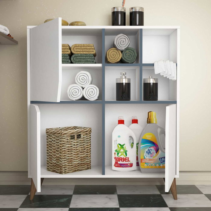 Hanah Home Armario Multiusos Pulse - Blanco y Azul